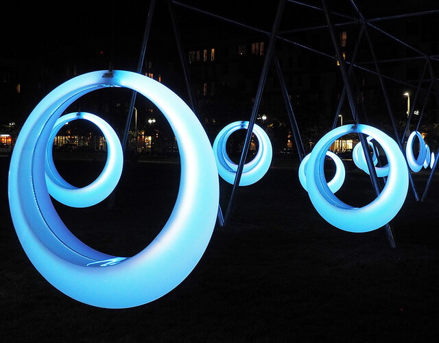 Световые качели кольцо со светодиодной подсветкой